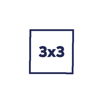 3x3 cm