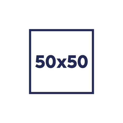 50x50 cm