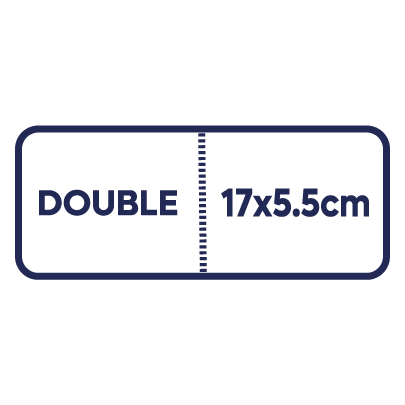 Double : 17x5,5cm